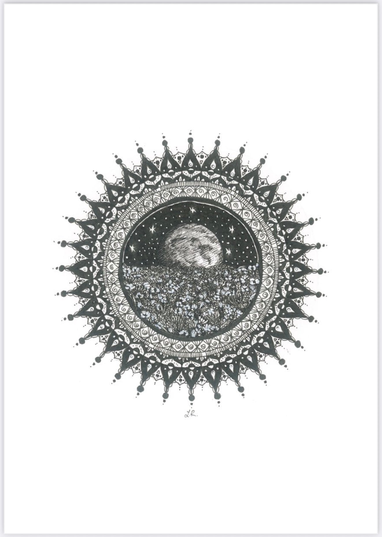 Mandala "Blooming Moonlight"