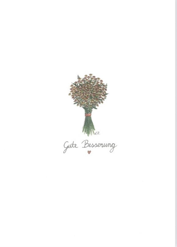 Gute Besserung - Grußkarte Blümchen