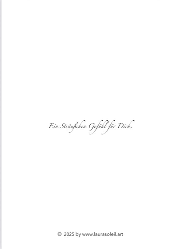 Liebe Dich - Grußkarte blaue Inkalilie