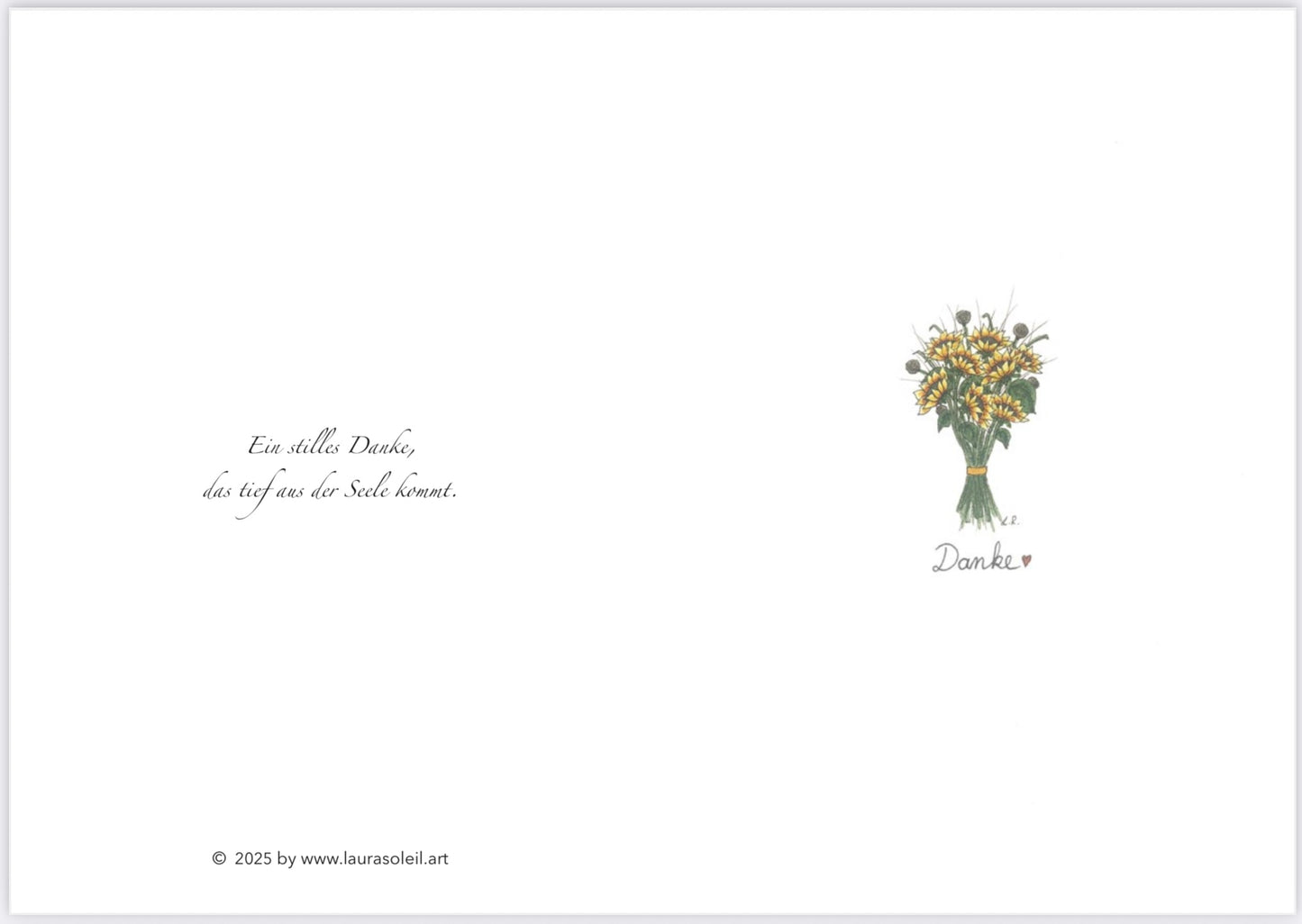 Danke - Grußkarte Sonnenblume